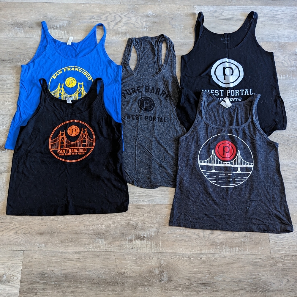Pure 🅿️🅱️ Barre tank🎽tops lot of 5️⃣